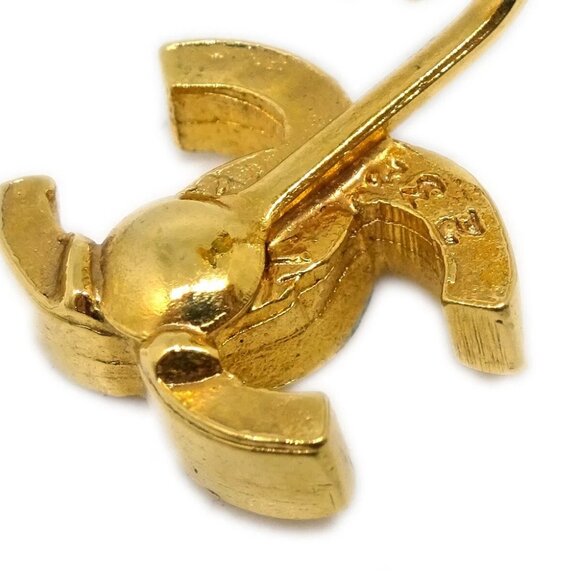 Chanel CC Earrings Clip-On Gold 233 174454 - Picture 4 of 4